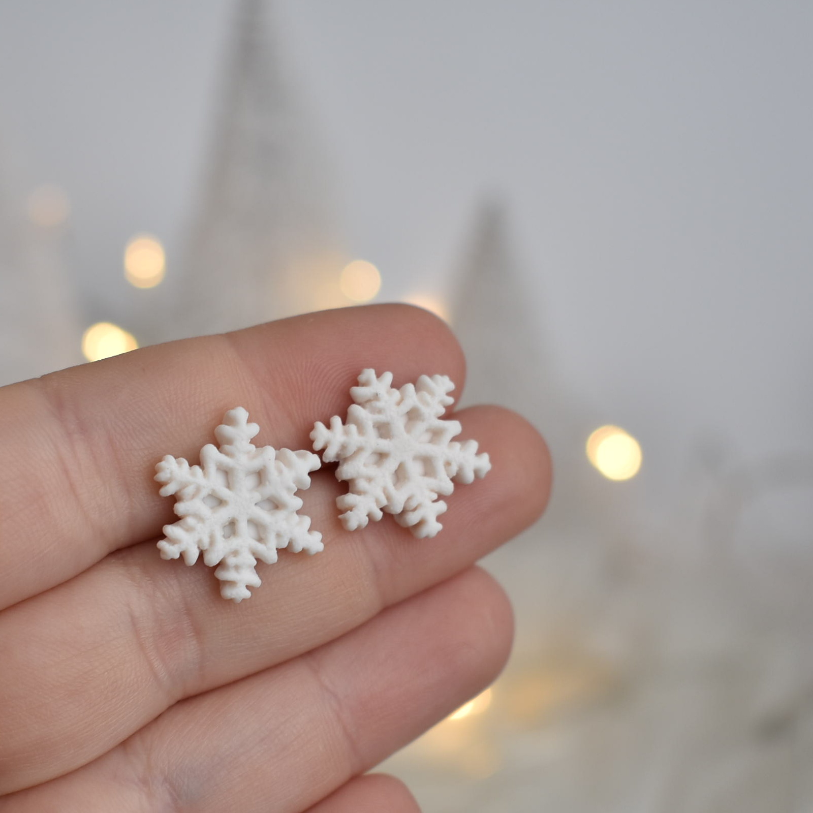 Náušnice miniatury vločky - Belusi