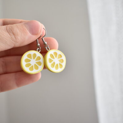 Náušnice dobroty citron - Belusi