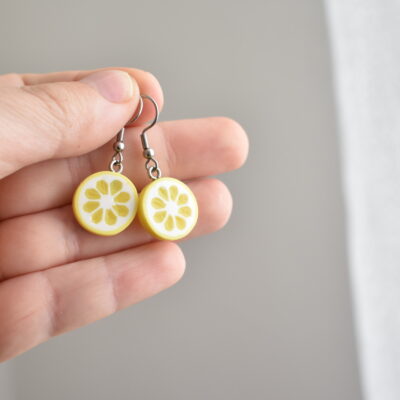 Náušnice dobroty citron - Belusi