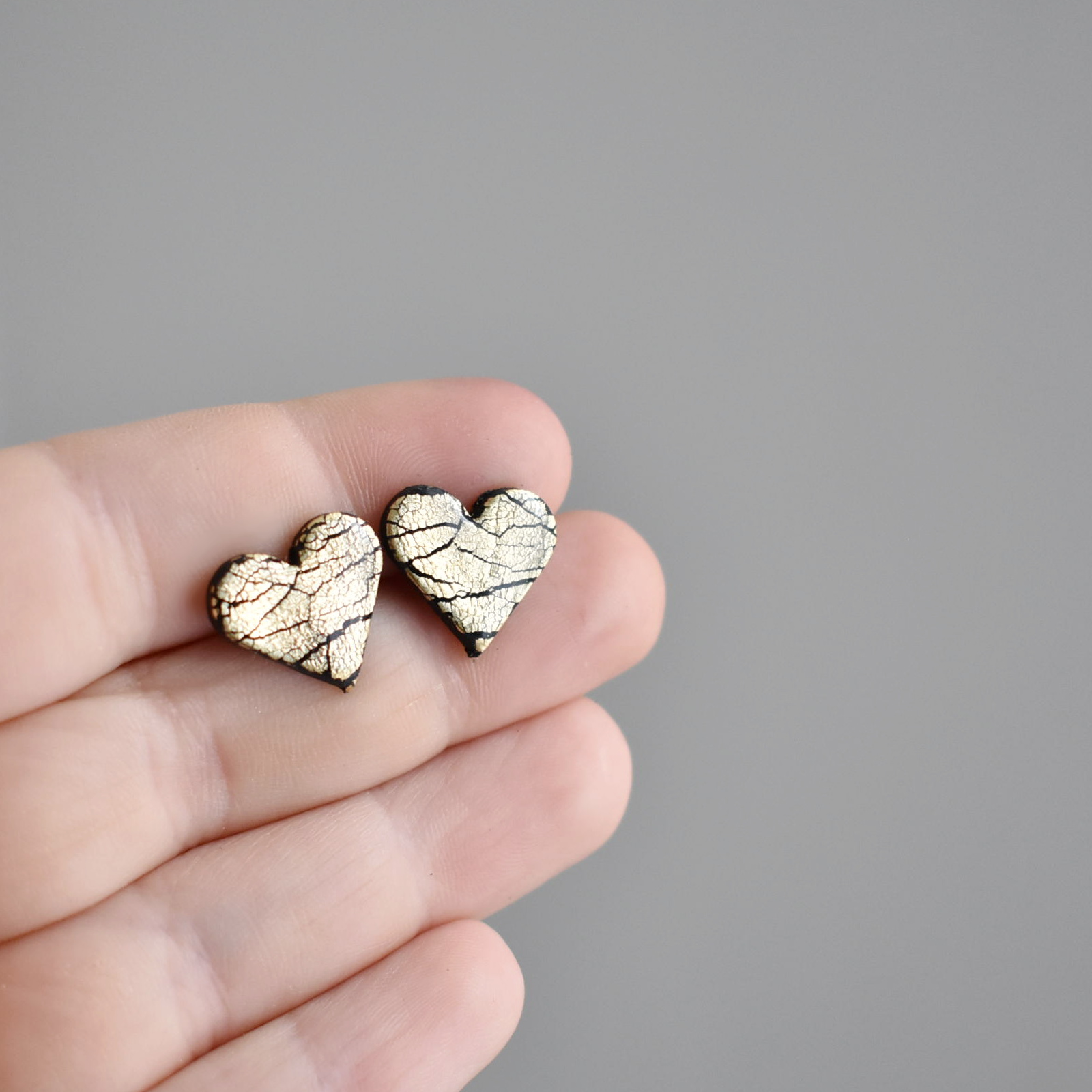 Náušnice pecky - srdíčka