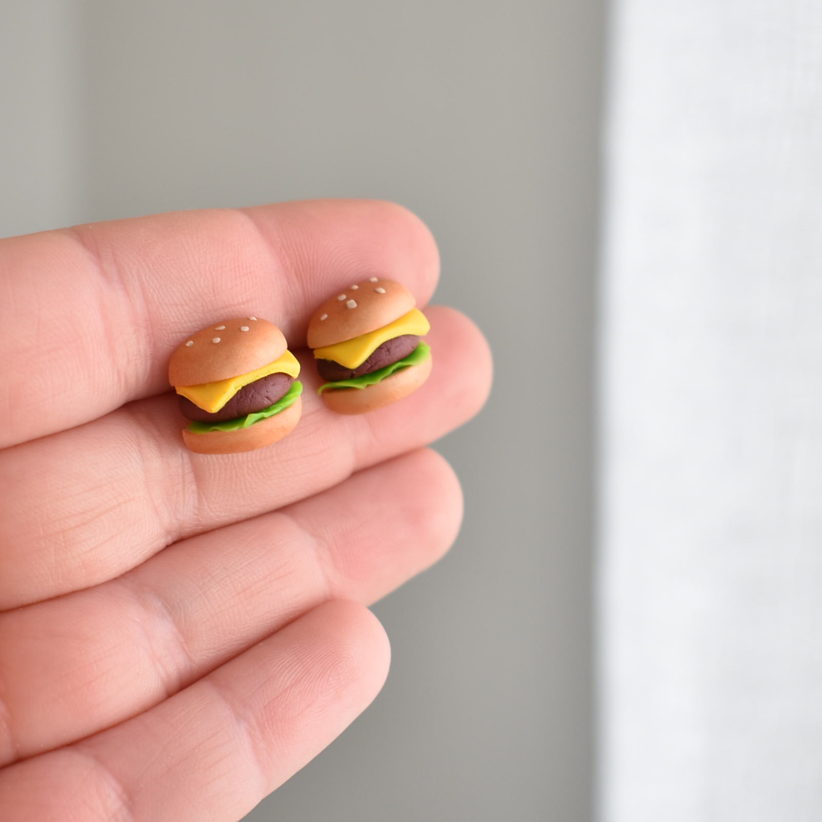 Náušnice dobroty hamburger - Belusi