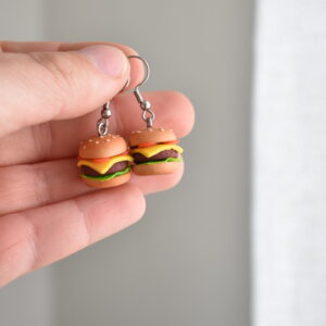 Náušnice dobroty hamburger - Belusi